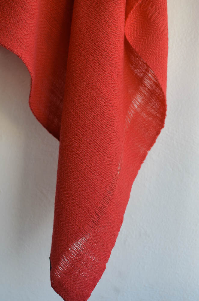 Handmade Woolen shawl coloured with natural dyes 