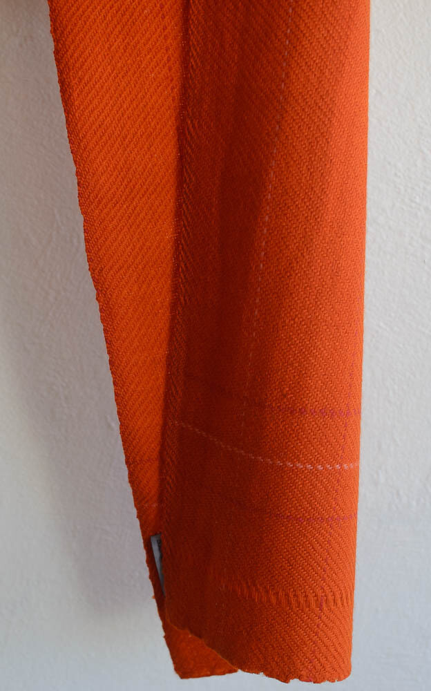 woolen scarf handmade with natural dyes