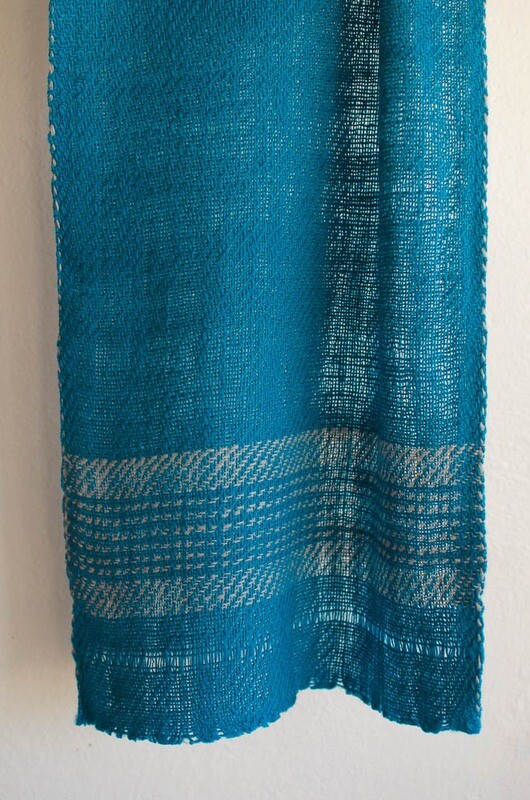 woolen scarf handmade with natural dyes