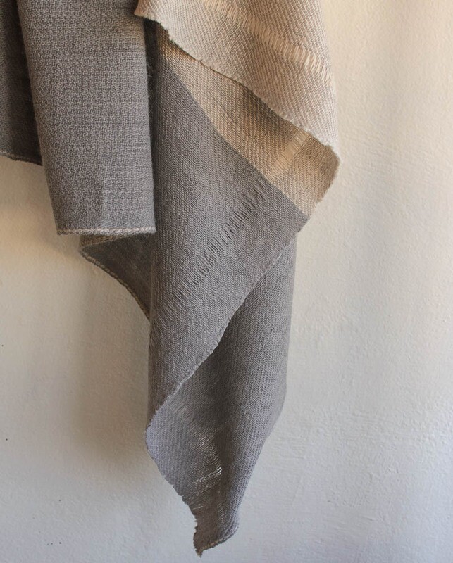 Handmade Woolen shawl coloured with natural dyes 
