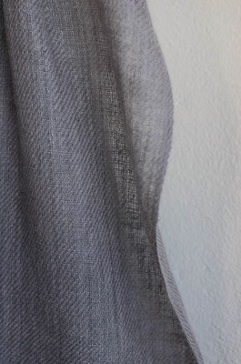 Handwoven Pashmina Shawl Made with Hand-Spun Yarn-Grey