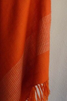 Small Hand-woven woolen stole dyed with Tea and Harada