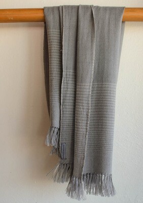 Small Hand-woven woolen stole dyed with Tea and Harada
