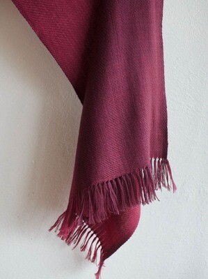 Small Hand-woven Woolen Stole Dyed with Shellac and Sappanwood (Two Shades)
