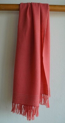 Small Hand-woven Woolen Stole Dyed with Madder and Tea