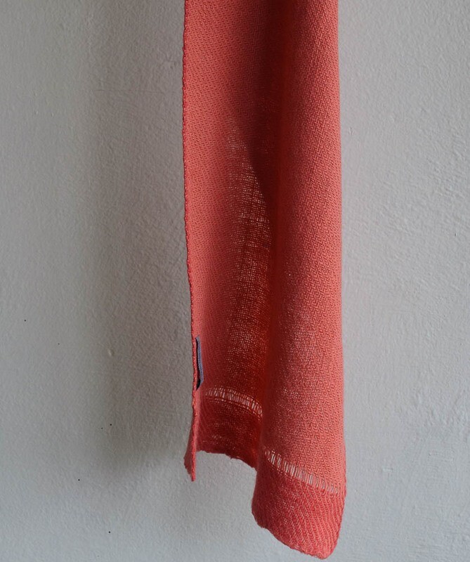 woolen scarf handmade with natural dyes