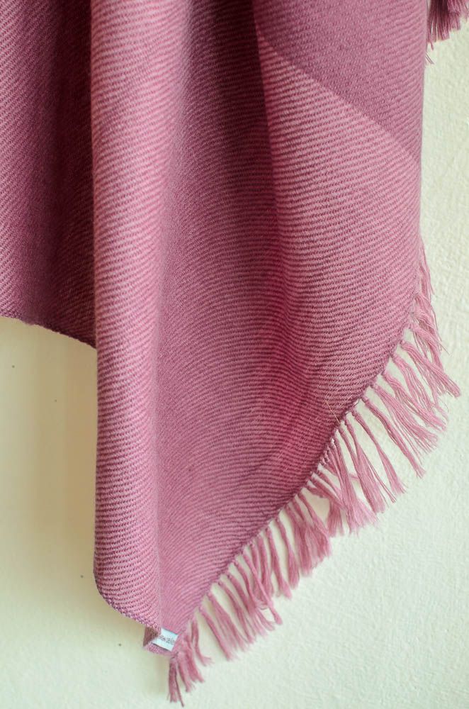 Handmade Woolen shawl coloured with natural dyes 