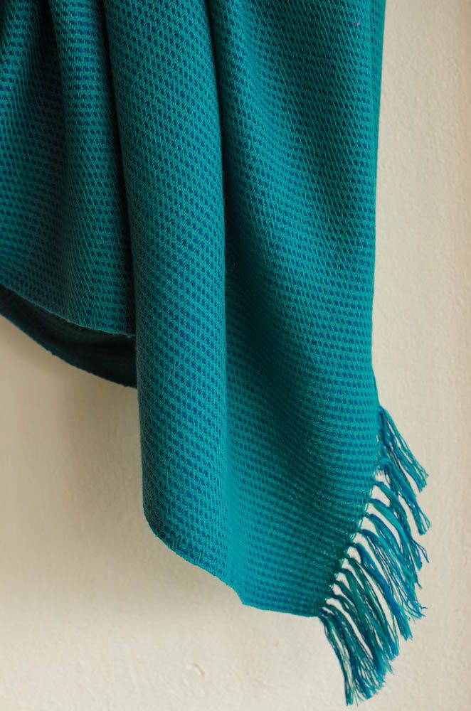 Handmade Woolen shawl coloured with natural dyes 