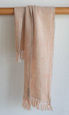 woolen scarf handmade with natural dyes