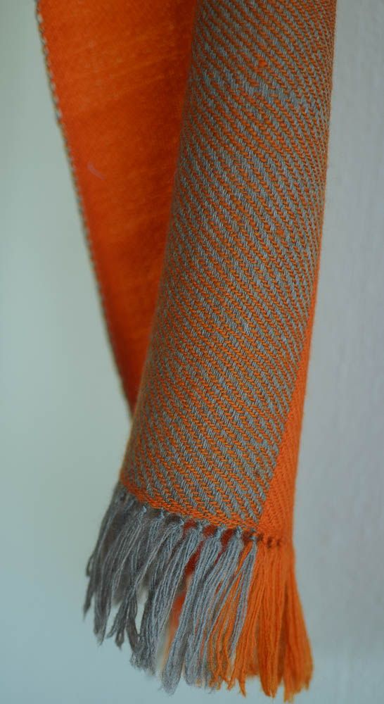 Small Woolen Scarf Dyed with Tea, Tesu Flowers and Harada