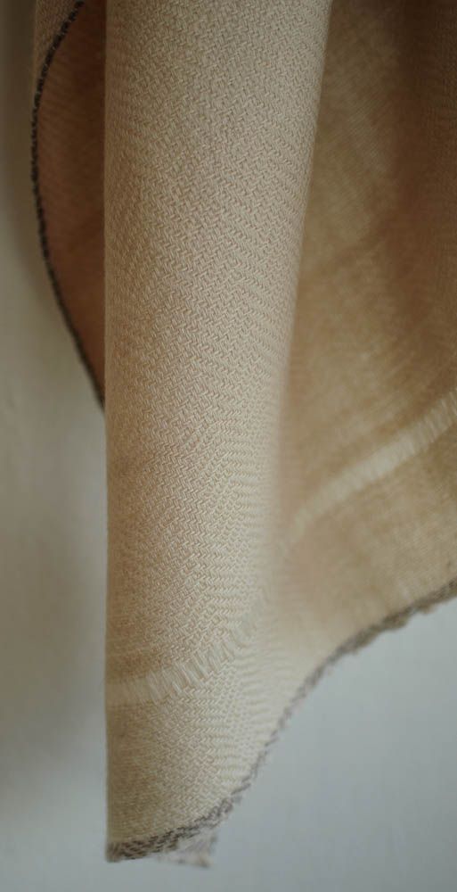 Large hand-woven woolen shawl coloured with Natural Dyes