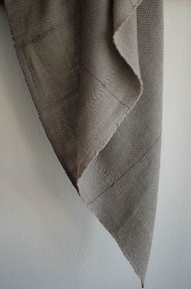 Large hand-woven woolen shawl coloured with Natural Dyes
