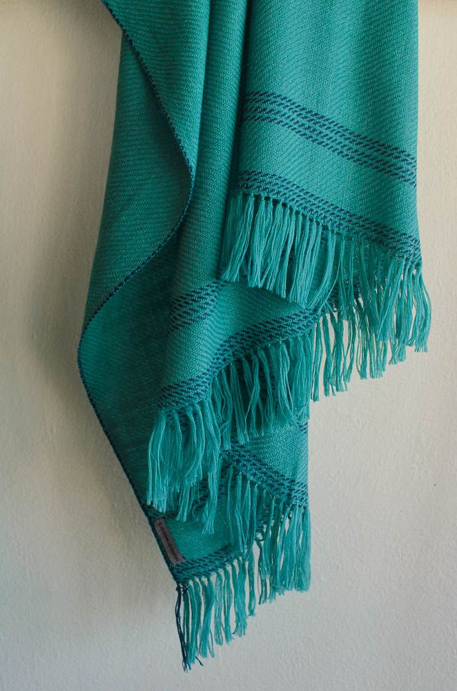 Hand-woven Woolen Shawl coloured with Natural Dyes