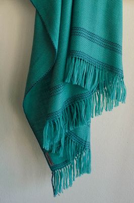 Hand-woven Woolen Shawl coloured with Natural Dyes