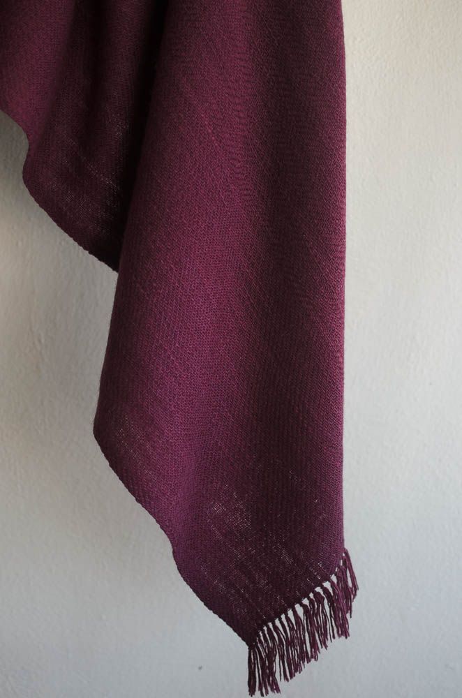 Woolen Shawl Hand Spun and Handwoven coloured with Natural Dyes