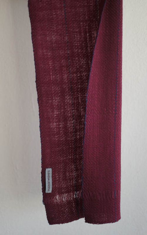 Small Handspun woolen Scarf dyed with Natural Dyes