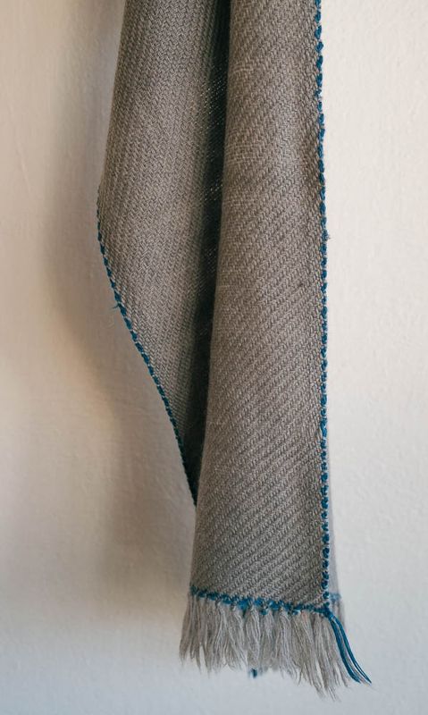 Handwoven Woolen Scarf Coloured With Natural Dyes