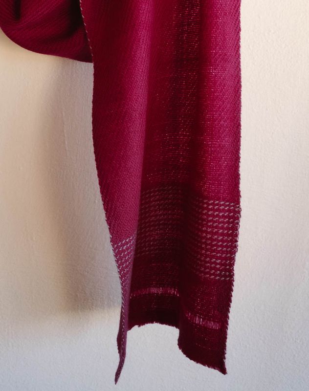 Handwoven Woolen Scarf Coloured With Natural Dyes