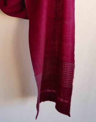 Handwoven Woolen Scarf Coloured With Natural Dyes