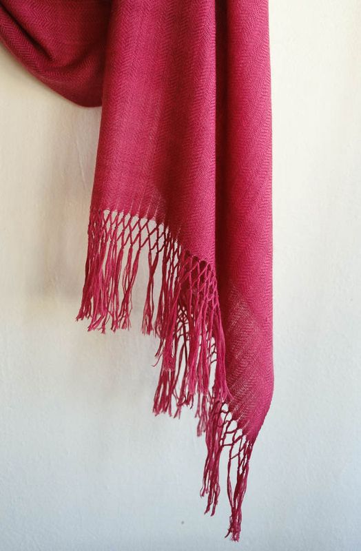 Very Fine Wool Stole (Small) with jali tassels