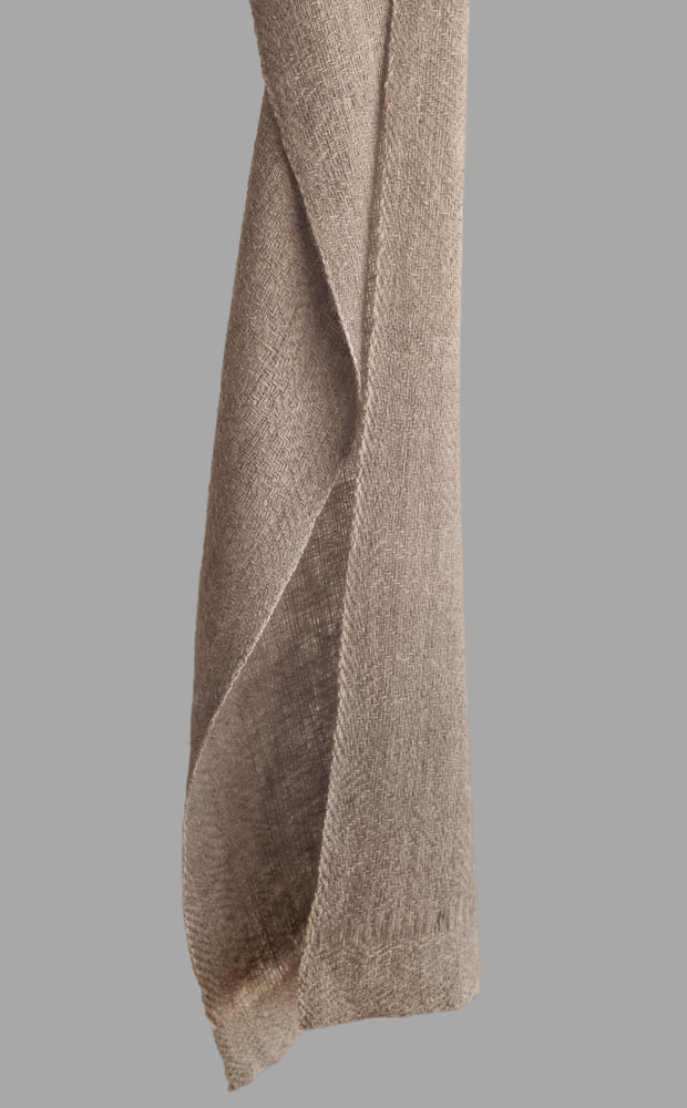 Pashmina Scarf Made with Yarn Hand-Spun with a charkha (spinning wheel)