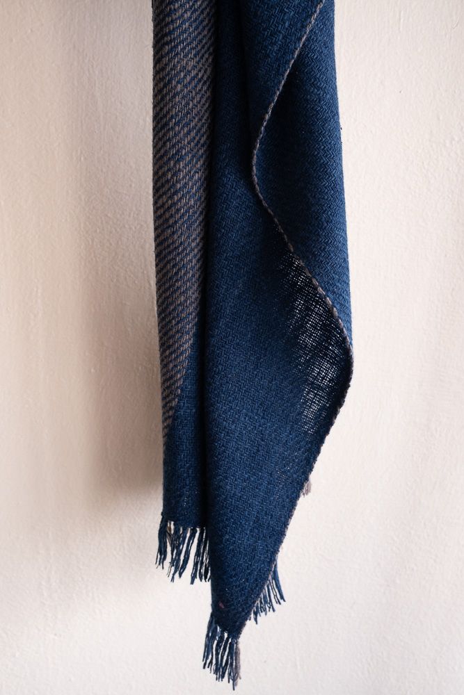 Small Hand-Spun Woolen Stole Coloured With Natural Dyes