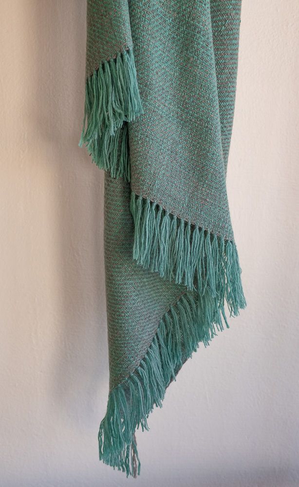 Woolen Shawl Hand Spun and Handwoven coloured with Natural Dyes (Heavy)