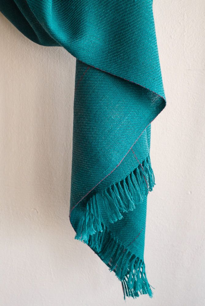 Small Hand-woven Woolen Stole Coloured With Natural Dyes