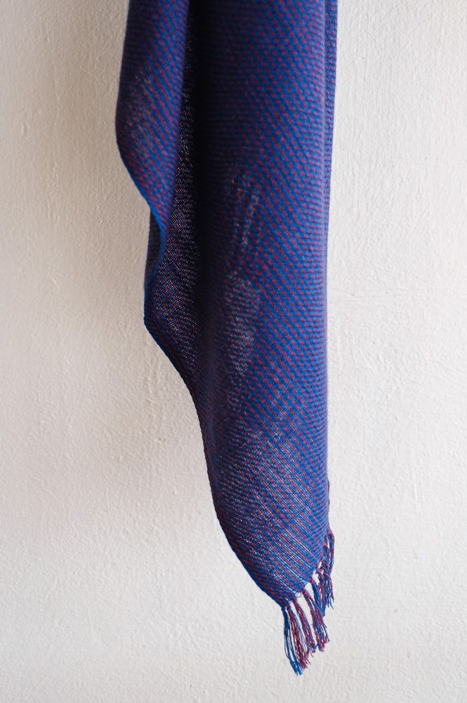 Hand-woven Woolen Shawl coloured with Natural Dyes