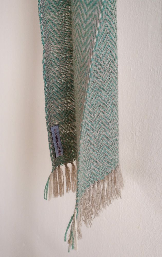 Small Handspun woolen Scarf dyed with Natural Dyes