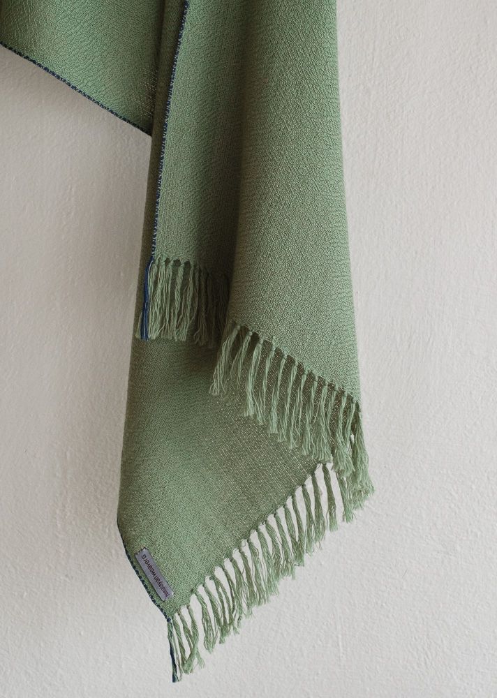 Small Hand-Woven Woolen Stole Coloured With Natural Dyes