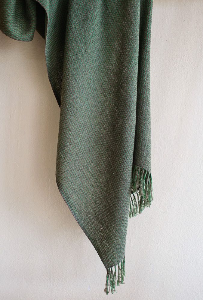 Small Hand-Woven Woolen Stole Coloured With Natural Dyes