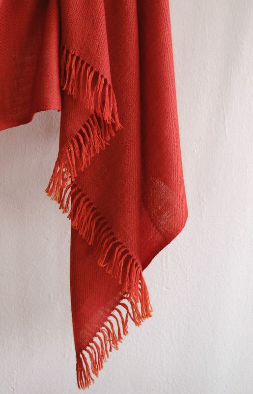 Woollen Shawl Coloured With Natural Dyes Woollen Shawl Coloured With Natural Dyes