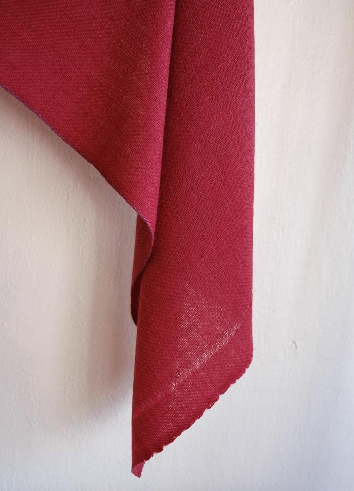 Hand-woven Woolen Stole Coloured With Natural Dye Madder