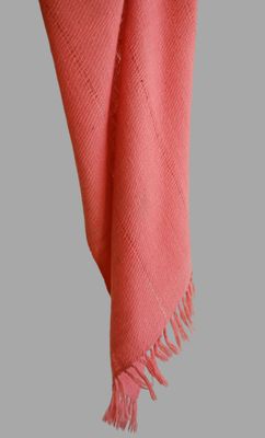 Small Wool Stole For Women Dyed Pink With Natural Dyes