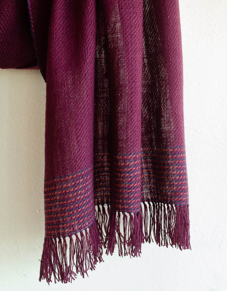 Stole Made With Handspun Pure Wool Stole Made With Handspun Pure Wool