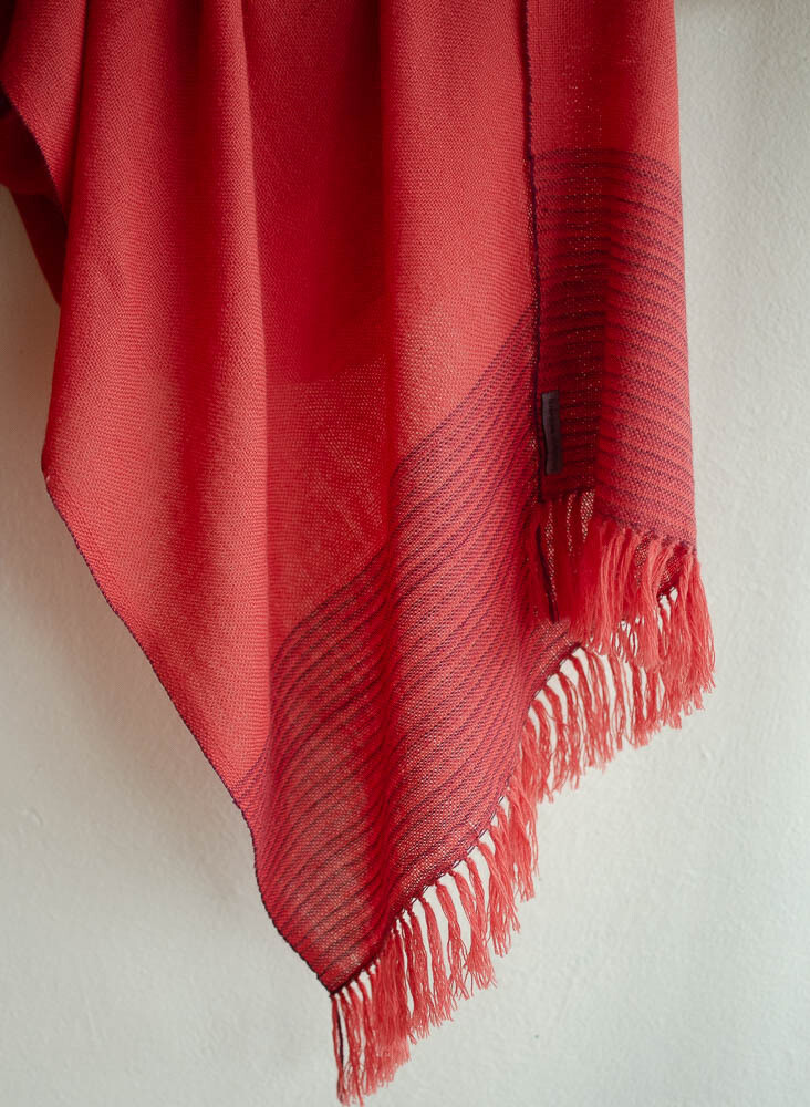 Woollen Stole Coloured With Madder and Sappanwood