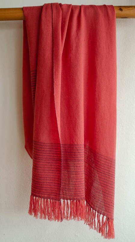 Woollen Stole Coloured With Madder and Sappanwood