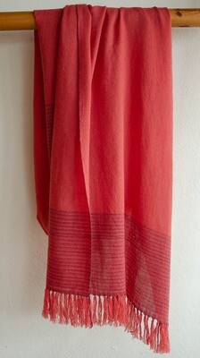 Woollen Stole Coloured With Madder and Sappanwood