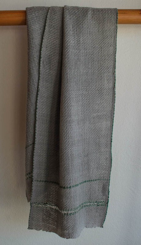 woolen scarf handmade with natural dyes