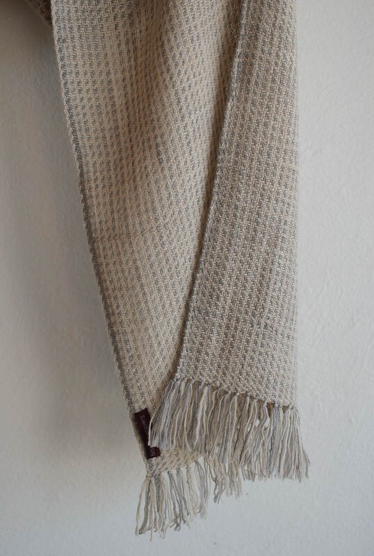 woolen scarf handmade with natural dyes