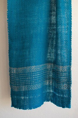 woolen scarf handmade with natural dyes