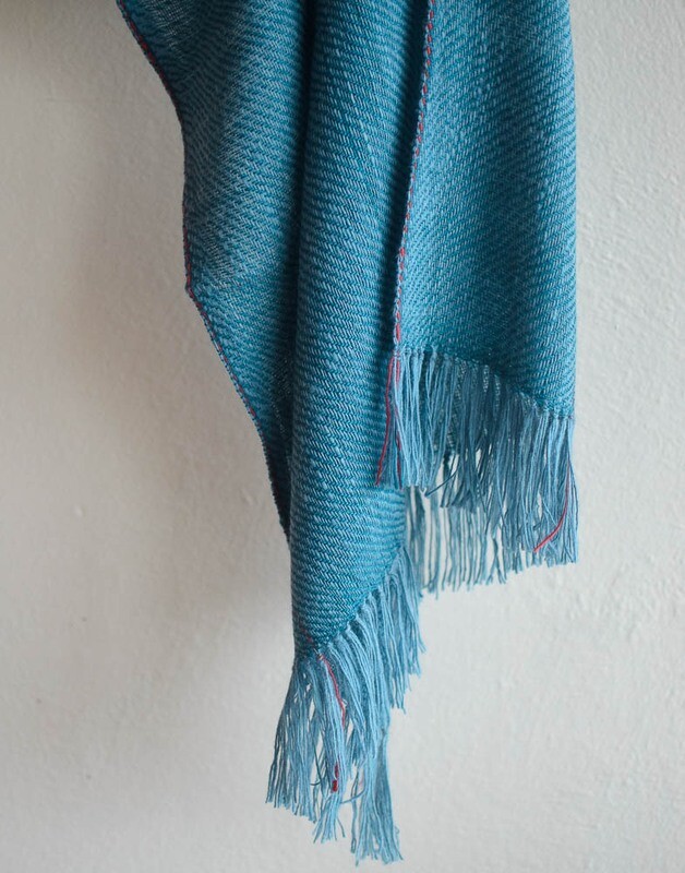Small Stole Made With Handspun Wool