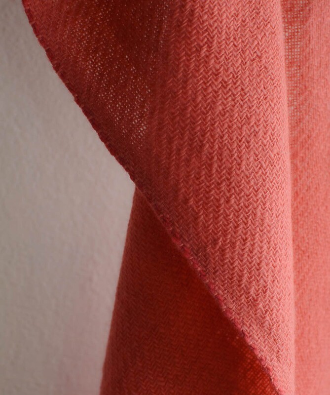 woolen scarf handmade with natural dyes