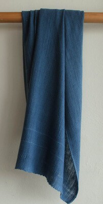 Pure Wool Stole Dyed Blue With Natural Indigo