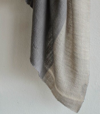 Handmade Woolen shawl coloured with natural dyes 