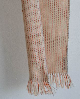 woolen scarf handmade with natural dyes