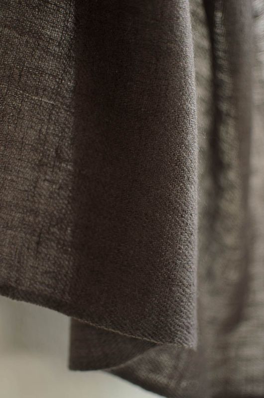 Handwoven Pure Pashmina Shawl- Certified, Handspun Yarn Grey From Natural Dye Harada