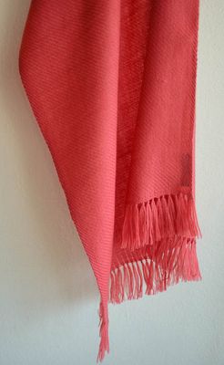 Handmade Wool Stole Dyed With Natural Dye Madder