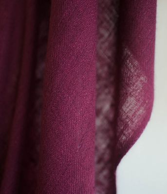 Handwoven Pure Pashmina Shawl- Certified, Made With Hand-Spun Yarn Purple From Natural Dye Shellac